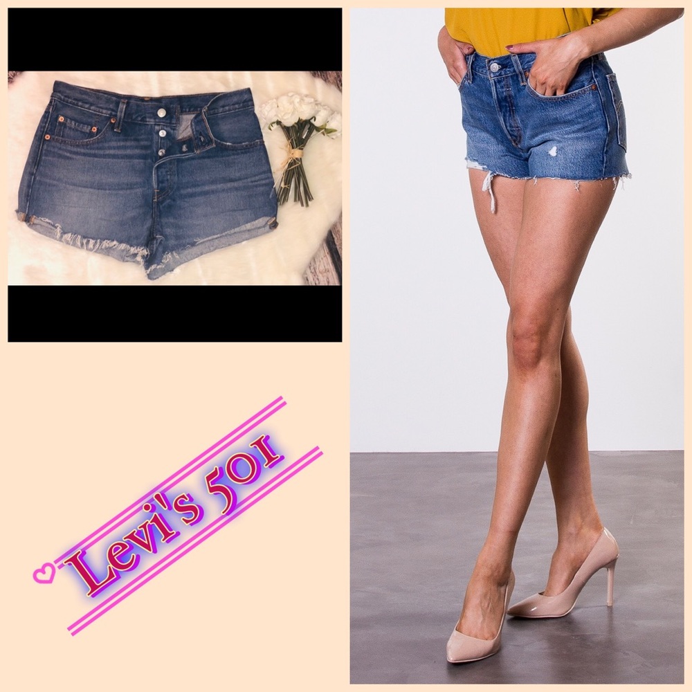 🌸 Levi's 501 Button Fly Denim Shorts